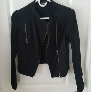 Zip up crop jacket